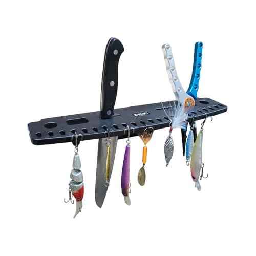 Brocraft Knife and Plier Holder Rig Rack for 90 Degree Boat Track System ? Fishing Tackle Storage Holder for Knives, Pliers, and Lures