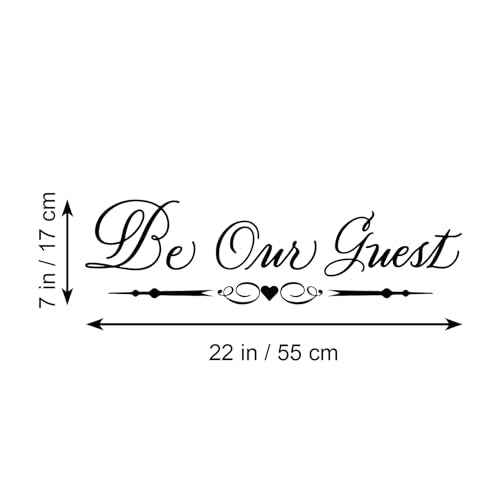 Be Our Guest Decal for Wall Door Living Room Guest Room Decor Vinyl Decal