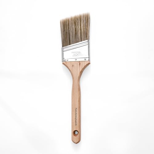 Professional 2 1/2 Inch Angle Sash Paint Brush - Fine Line Brush for Precise Edging and Cutting in - Ideal for Home Improvement, Interior & Exterior Painting, Woodwork, and Detail Work