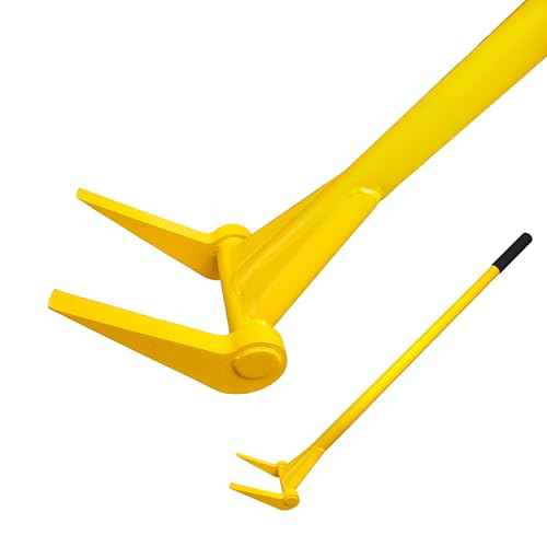 Upgrade ZOOKASEA Pallet Buster 45" with Handle, Heavy Duty Deck Board Removal Tool,Non-Slip Pry Bar Breaker for Flooring, Framing, Roofing and Construction