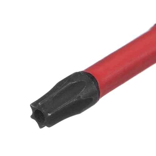 HARFINGTON 2pcs Impact Tough Torx Drill Bit T27 6" Length 1/4" Hex Shank S2 Steel Magnetic Insert Star 6 Point Head Screwdriver Bits