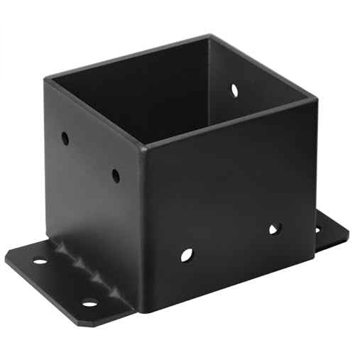 Heavy Duty Steel 8x8 Post Base, Fence Base, Anchor Deck Supports Porch Pergola Post Holders, Inner Size 7-1/2", Thickness 5/32"(8 Gauge)