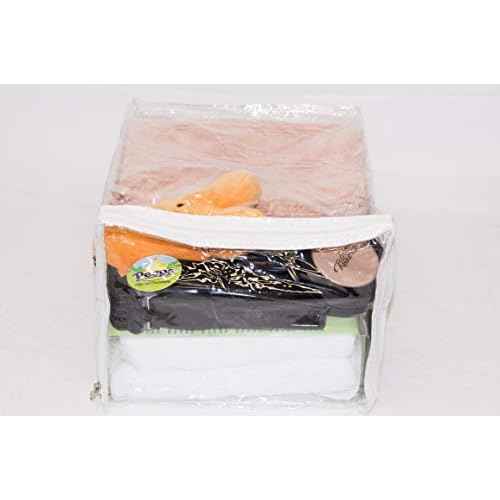 10-Pack Clear Vinyl Zippered Storage Bags 9 x 11 x 7 Inch