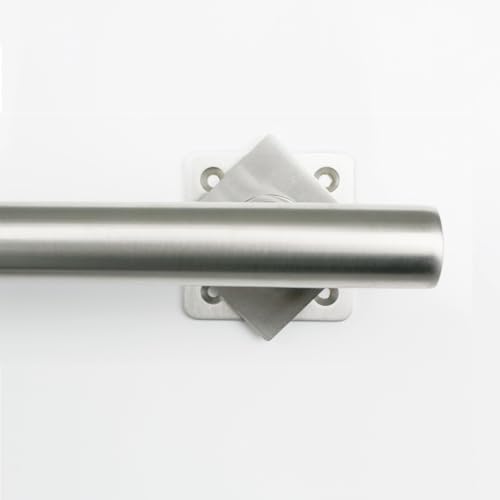 12-inch Coronado Designer Straight Bathroom Shower Grab Bar with Decorative Square Flanges, Satin