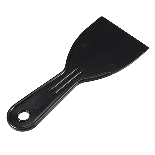 uxcell Putty Scraper 3" ABS Plastic Spatula Drywall Patch Repair Spreader Wall Covering Smoother Black 4Pcs