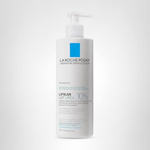 La Roche-Posay Lipikar Urea 10% Roughness Smoothing Lotion, Body Lotion For Dry Skin With 10% Urea + Shea Butter + Allantoin, Rough And Bumpy Skin Lotion, Softens & Smooths Skin With 1 Application
