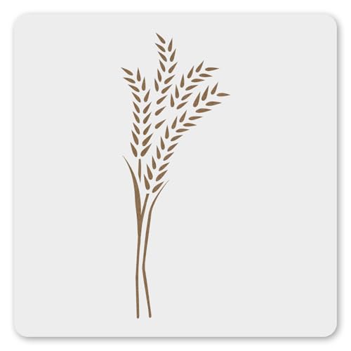 MAGJUCHE Wheat Stencil 6 Inches, Reusable Wheat Stencil for Painting DIY Crafts Decor
