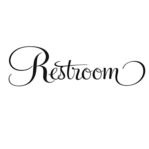Thistle Brook Cottage Restroom Door Decal Vinyl Wall Quote Decal Bathroom 3H x10.5H inches