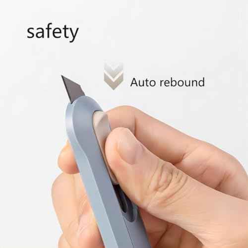 6 Pack Portable Box Cutter,Retractable Utility Knife, Multi-function Cute Box Cutters for Office, Home, Arts Crafts, Cartons, Cardboard, Paper,DIY