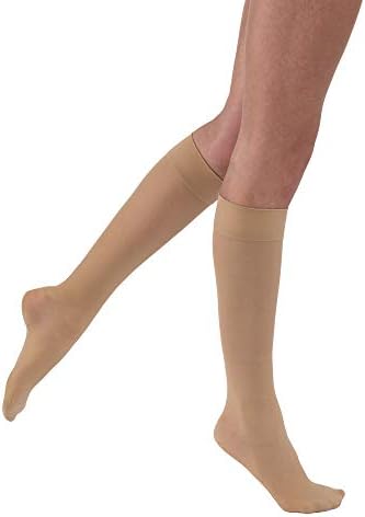 JOBST 121502 UltraSheer Compression Sock, Knee High, 20-30mmHg, Beige, Large