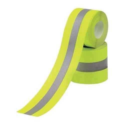 Just In Trend Flame Resistant FR Sew On High Visibility Hi Vis Retro Reflective Tape (2" x 10 yds, Lime/Silver)