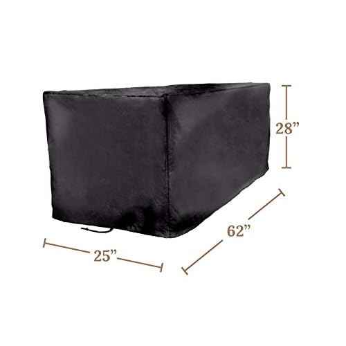 Sturdy Covers Deck Box Defender Cover - All-Season Outdoor Deck Box Cover (Black, Medium)