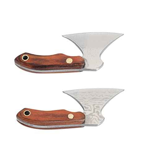 2pcs Axe Shape Mini Pocket Knife Small Keychain Hatchet Tiny Thumb Multitool Box Cutter Tools