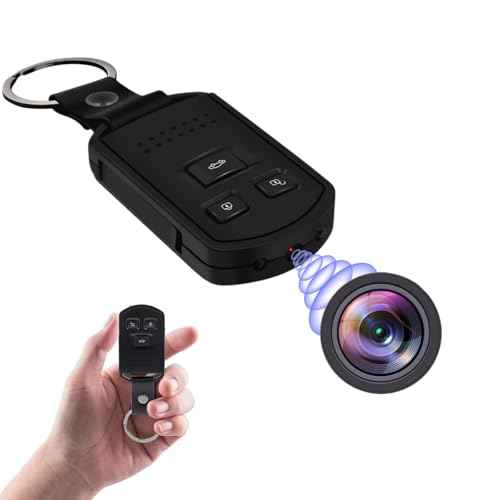Hidden Camera Car Key - Portable Spy Camera Mini HD 1080P Nanny Cam Hidden Keychain Camera with Night Vision, Motion Detection£¬Loop Recording -Surveillance & Security Cameras