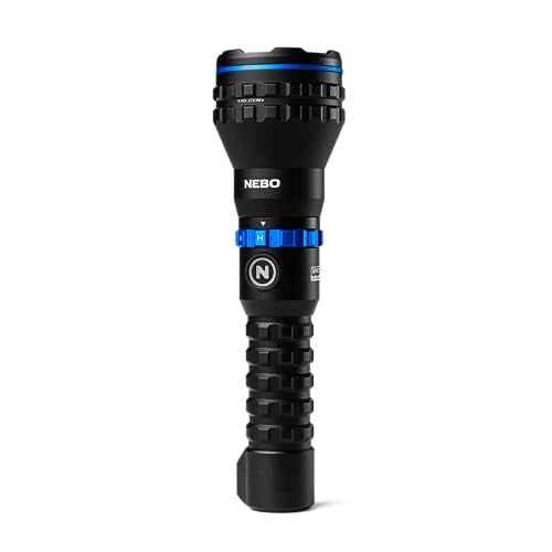 NEBO LUXTREME MZ60 Blueline Flashlight & Portable Charger | 1,000 Lumens, 5 Light Modes, 0.62 Mile Beam Distance, Rechargeable LED Flashlight, Waterproof & Durable, Includes USB-C Charging Cable