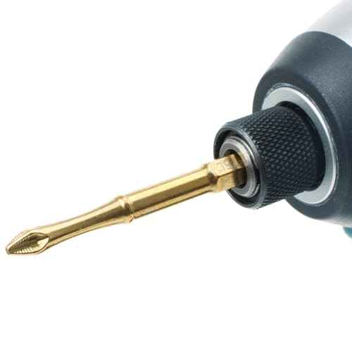 AUTOTOOLHOME 3 inch Titanium Coated Magnetic PH2 Anti Slip Screwdriver Bits Set Phillips Bits #2 Impact Driver Bits TS2