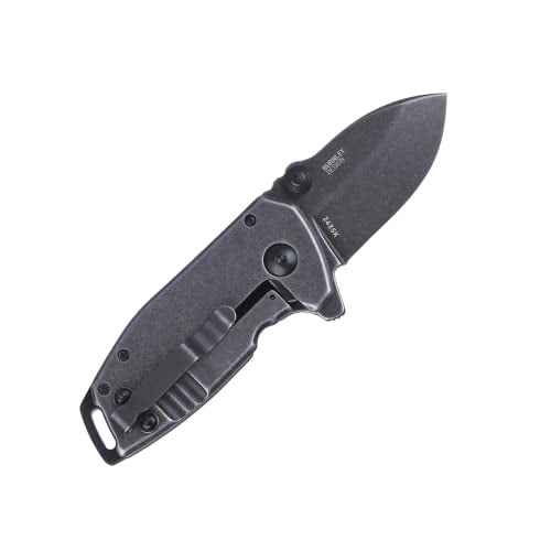 CRKT Squid Compact Everyday Carry Assisted Folding Knife with Frame Lock: Stainless Steel Plain Edge Blade, Stainless Steel Handle, Pocket Clip, 2485K