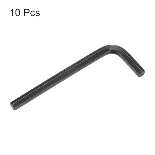 HARFINGTON 10pcs Hex Key Wrench 3/16" L-Shape Hexagon SAE Wrenches Chrome Vanadium Steel Repairing Tool for Home Repair, Black