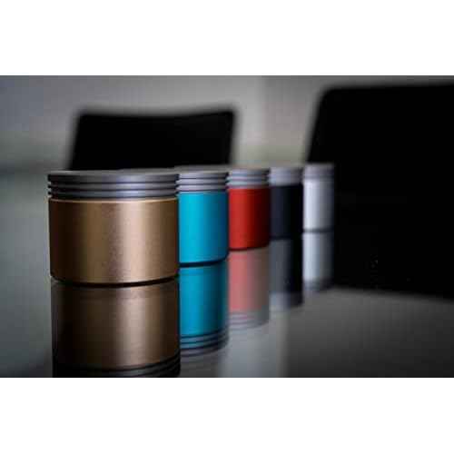 Min-E-Vault Storage Container - Aluminum - EDC Storage - Tools - Herbs - Medications - Vitamins - Rings - Small Valuables (Black)