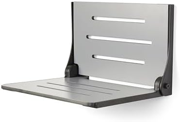 Seachrome SHAF-185155-PGS-S-MB Shower, Grey Seat with Matte Black Frame