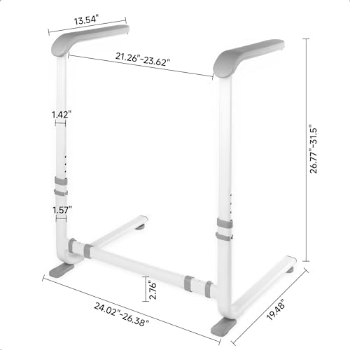 Couch Stand Assist with Handrails, Width and Height Adjustable Stand Assist Aid for Elderly, Up to 400 LBS, Sofa and Chair Lift Assist Devices for Seniors, Disabled and Patients, Gray