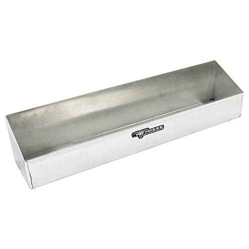 Pit Posse 564 Oil Shelf Caddy 8 Bottle Rack Holder 24" - Made in USA - Holds 8 Quarts of Automotive Motor Engine Oil - Enclosed Race Trailer Shop Garage Aluminum Storage Organizer (Silver)