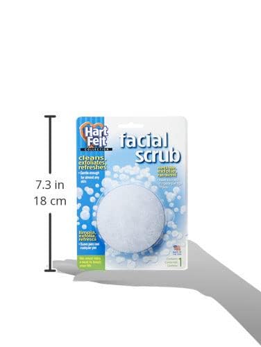 HartFelt Round Face Scrubber for Women | Reusable Facial Sponges for Daily Cleansing | Facial Exfoliating Pads for Removing Dead Skin, Dirt & Makeup | Use with Favorite Cream | Made in USA - 25 Count