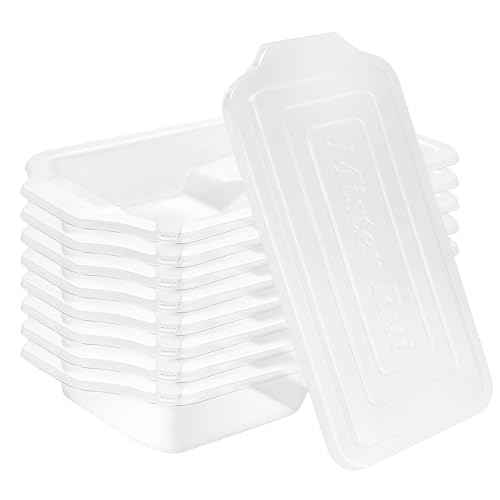 Mister Rui 4 Inch Paint Tray Liners 8-Pack with Lid - Reusable, Solvent-Proof Plastic Roller Tray Refills for Leak-Free Painting, Fits Mister Rui Red Trays