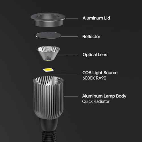 Magnetic Light, 1200 Lumen 120v Flexible Gooseneck Work Light with Adjustable Magnetic Base for CNC Milling Drill Press Sewing Machine Industrial Lighting, 12W