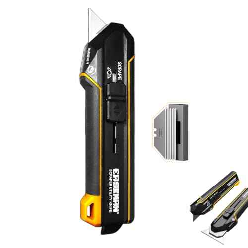 3-in-1 Utility Knife and Scraper with Built-In Blade Storage, Scraper Utility Knife with 5pcs Replacement Blades £¬Cutting Scraping Tool (5pcs blades)