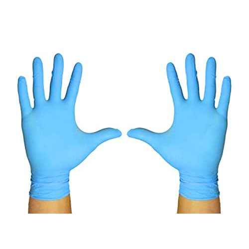 Lightning X Products Blue Nitrile Glove Pairs, Individually Packed, 100 Gloves, 50 Pairs, 25 Carded Packs of 2 Pairs - Large