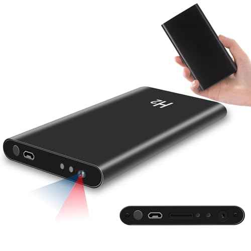 Hidden Camera Charger with 5,000mAh, 1080P Video Recording, Portable Spy Cam with Power Bank, Night Vision, 64GB Support(Card not Included), Black