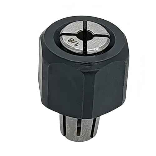 48-66-0975 48-66-2486 Replace for Milwaukee 14-46-0167 48-68-0031 Collet Nut 2485-20 2486-20 48-66-0974 1/8" (3.175mm) Collet 48-66-0985 Routers Self-Releasing Collet Chuck and Locking Nut Assembly