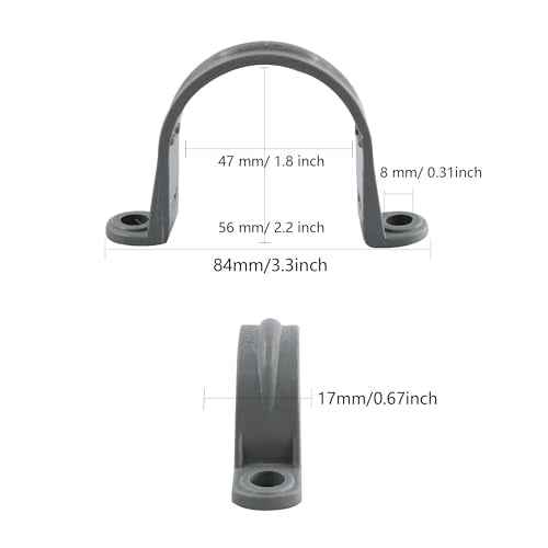 10PCS 1-1/2 Inch PVC Pipe Straps, Two Hole Plastic Pipe Clamps, Conduit Strap Clamps, Cable Clamp, PVC Pipe Mounting Bracket
