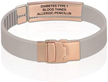 Divoti Custom Engraved Medical Alert ID Bracelet – Dual-Sided Laser Etching, Silicone Wristband, Stainless Steel Security Clasp – Adjustable & Trim-to-Fit – Emergency Medical Info Band for Men & Women