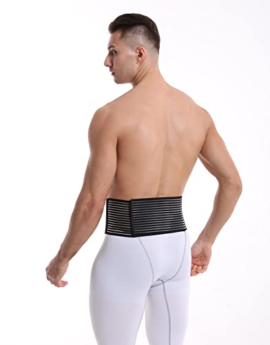 Umbilical Hernia Belt for men & women. Abdominal Binder - compression pad for naval (double thickness). Hernia support belt: ventral, incisional, epigastric, belly button hernias. Prevention aid (S/M)