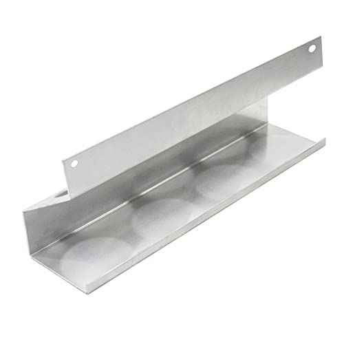 Pit Posse 303 Four Bottle Aerosol Spray Can Rack Shelf Holder 15.5" Caddy - Made in USA - Aluminum Enclosed Trailer Shop Garage Storage Organizer - Mounting Hardware Included (Silver)