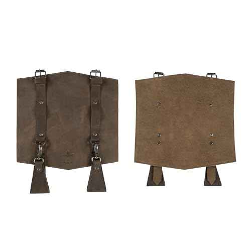 La Antigua, Rustic Map Holder with Double Belt Loops, Heavy-Duty, Multitool Organizer, Full Grain Leather, Handmade, Bourbon Brown