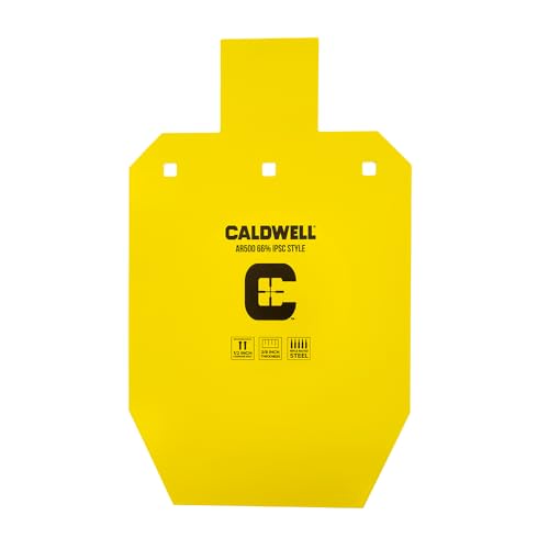 Caldwell AR500 Steel Targets, Rifle Rated, 3/8" Steel, for Range, Practice Shooting, and Outdoors