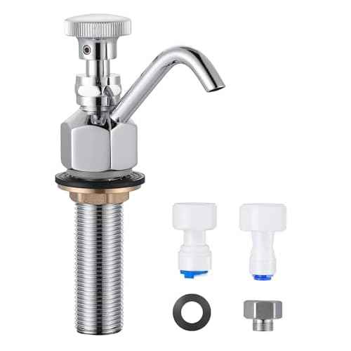 Dipper Well Faucet, iVIGA Coffee Shop Bar Counter Sink Faucet, Brass Commercial Food Washing Tool for Washing Coffee Ice Cream Spoon Utensils Accessory Kitchen Equipment, with Quick Connector