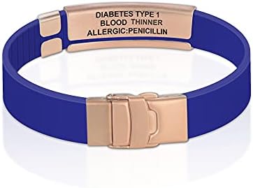 Divoti Custom Engraved Medical Alert ID Bracelet – Dual-Sided Laser Etching, Silicone Wristband, Stainless Steel Security Clasp – Adjustable & Trim-to-Fit – Emergency Medical Info Band for Men & Women
