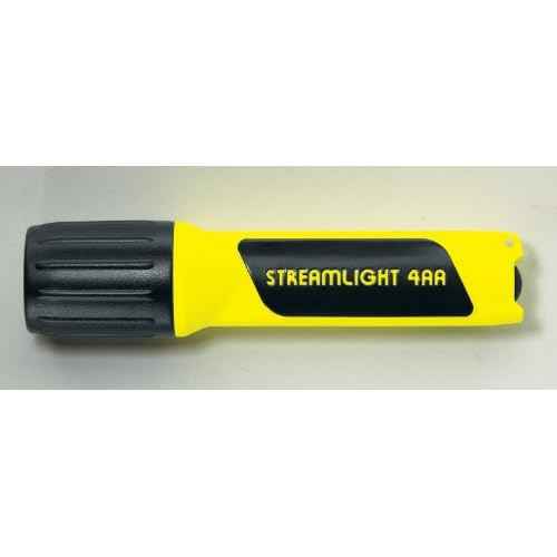 Streamlight 68202 4AA ProPolymer LED, Flashlight with Batteries, Yellow (Clam Pack) - 67 Lumens