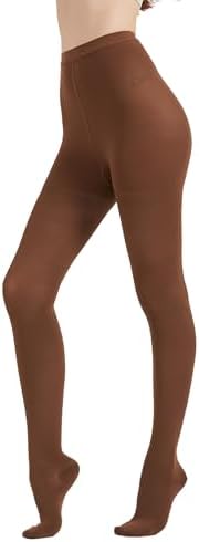 Plus Size Compression Tights for Women Circulation 15-20 mmHg - Graduated Support Stockings with Closed Toe for Varicose Veins, Arthritis, Edema, Embolism - Brown, 4X-Large