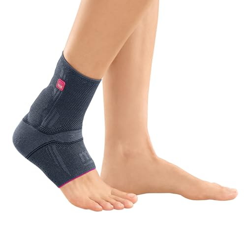 medi Achimed Knit Ankle Support for Men & Women - Achilles Brace, Compressive Foot Wrap, Post-Surgical, Moderate Support Ankle Stabilization, II, Silver