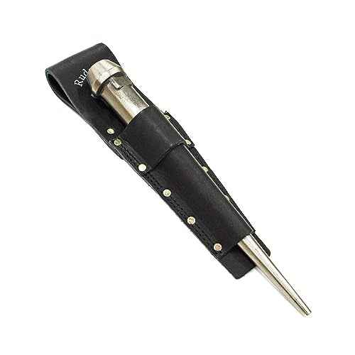 Single Bull Pin Holder - Premium Black Leather - Rudedog USA #3002