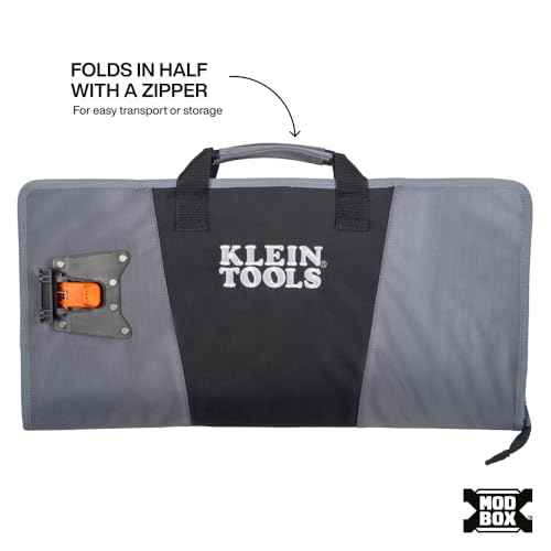 Klein Tools 54813MB MODBox Utility Cart Tool Apron, Tool Storage Organizer, Utility Cart Accessories, Zips Closed for Storage or Transport