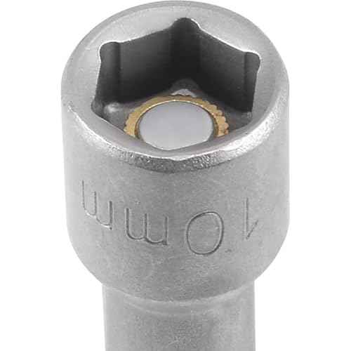 (2 pcs) 1/4" 10mm Nut Driver Bit, 10mm Magnetic Socket, Hex Nut Driver Bit for Electric Drill, 65mm Length, Metric