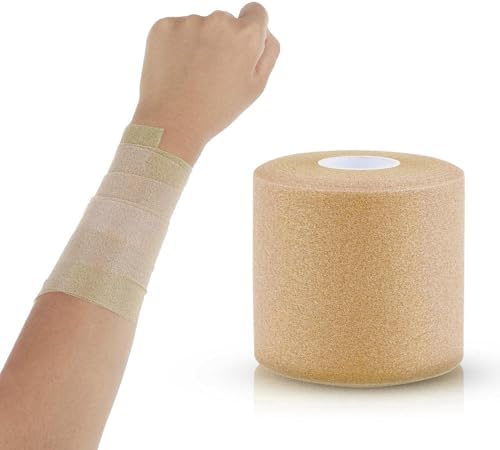 4 Rolls White Premium Athletic Tape + 2 Rolls Pre Wrap - Individually Sealed Tape Rolls for Max Effectiveness. Wrap Ankles, Knees, Wrists and Elbows. A Must for Every Athlete.
