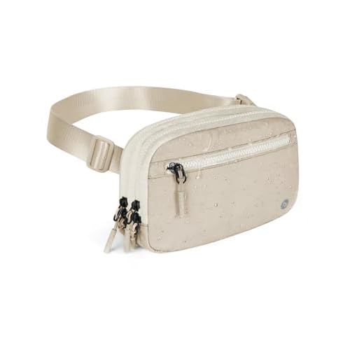 BALEAF Belt Bag Women Fanny Packs Crossbody Fashion Waist Pack Water Resistant Adjustable Strap 2L Off White