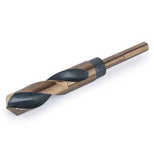 15mm Reduced Shank Twist Drill Bit with 10mm Shank for Stainless Steel Aluminum Alloy Metal Copper Plastic Wood, Made of High Speed Steel 4341, Ideal for Drilling Steel Plate
